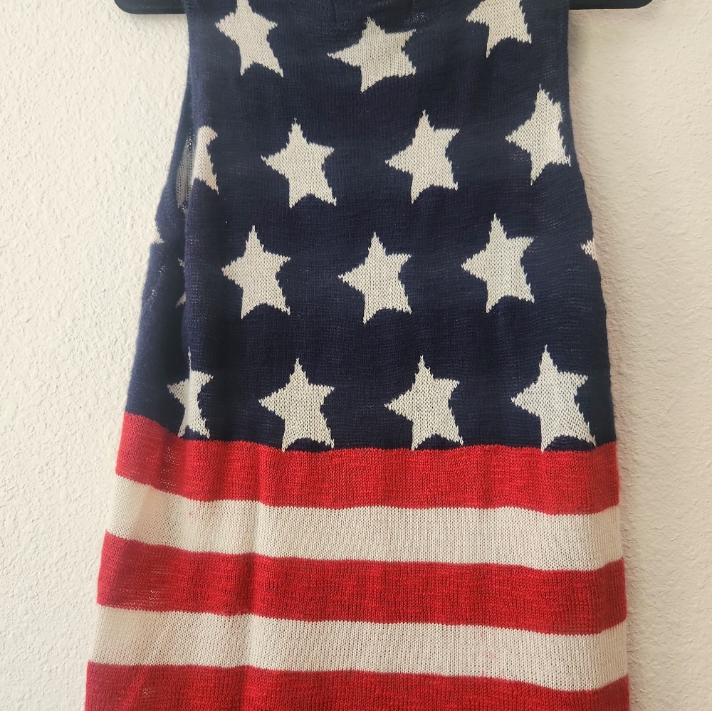 Patriotic Stars and Stripes Sweater Tank - Picture 3 of 3